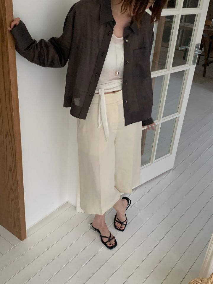MARE韓國㊣直郵東大門代購女裝新款時尚襯衫蕾絲衫不含內搭亞麻MARE襯衫/蕾絲衫