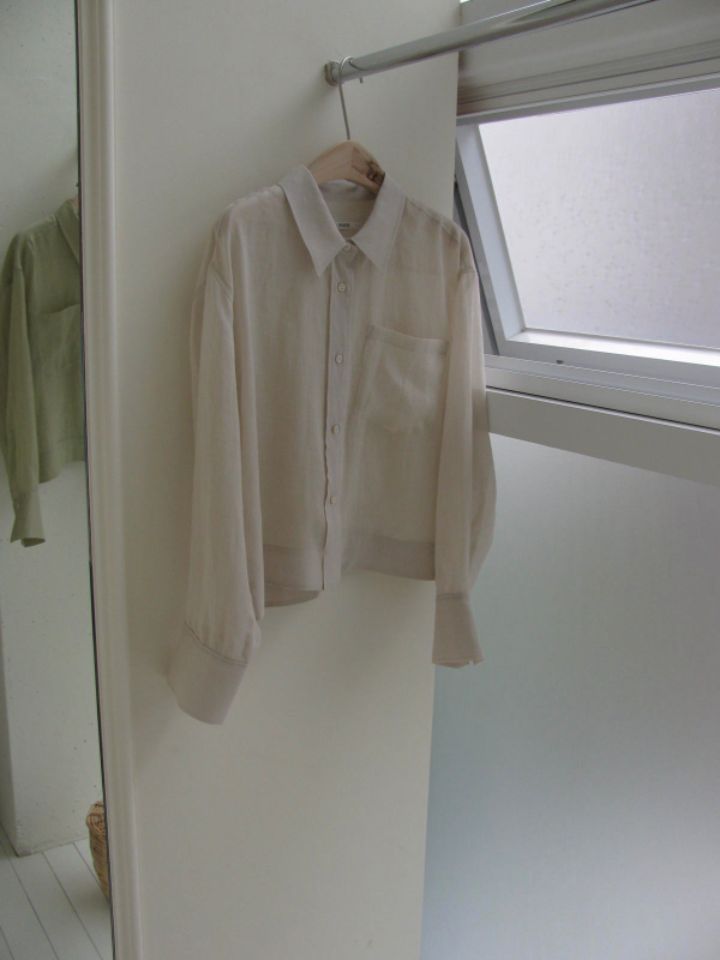 MARE韓國㊣直郵東大門代購女裝新款時尚襯衫蕾絲衫不含內搭亞麻MARE襯衫/蕾絲衫圖色4