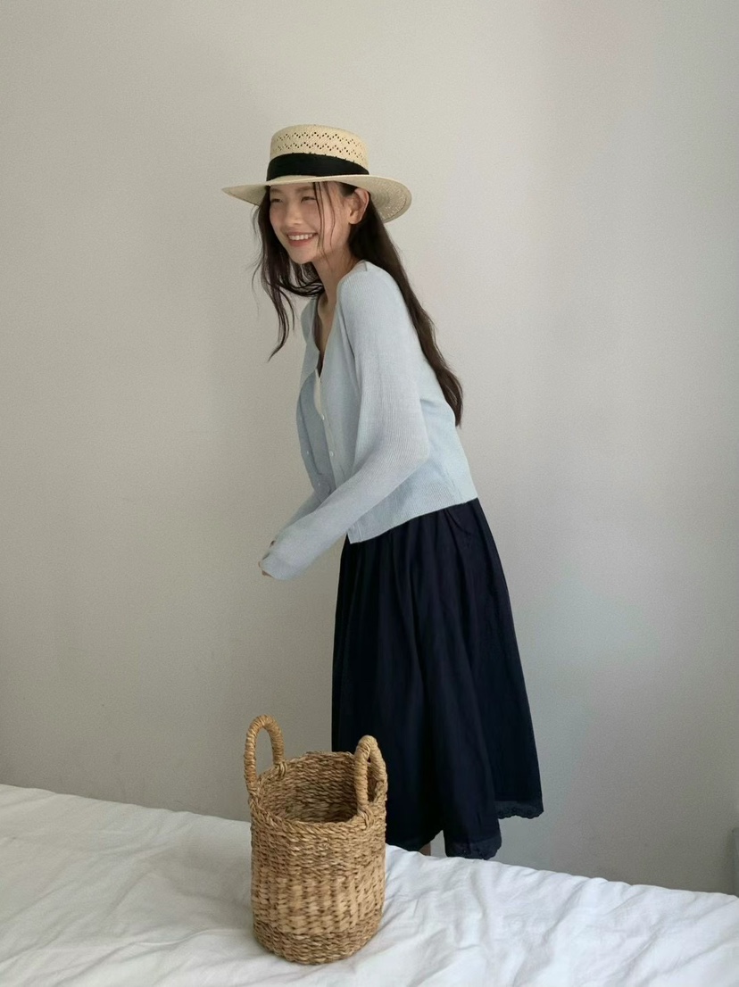 ANOU韓國直郵㊣東大門實拍女裝新款時尚休閑推薦25春夏長裙ANOU長裙