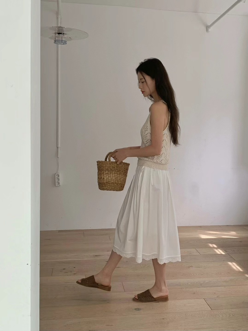 ANOU韓國直郵㊣東大門實拍女裝新款時尚休閑推薦25春夏長裙ANOU長裙