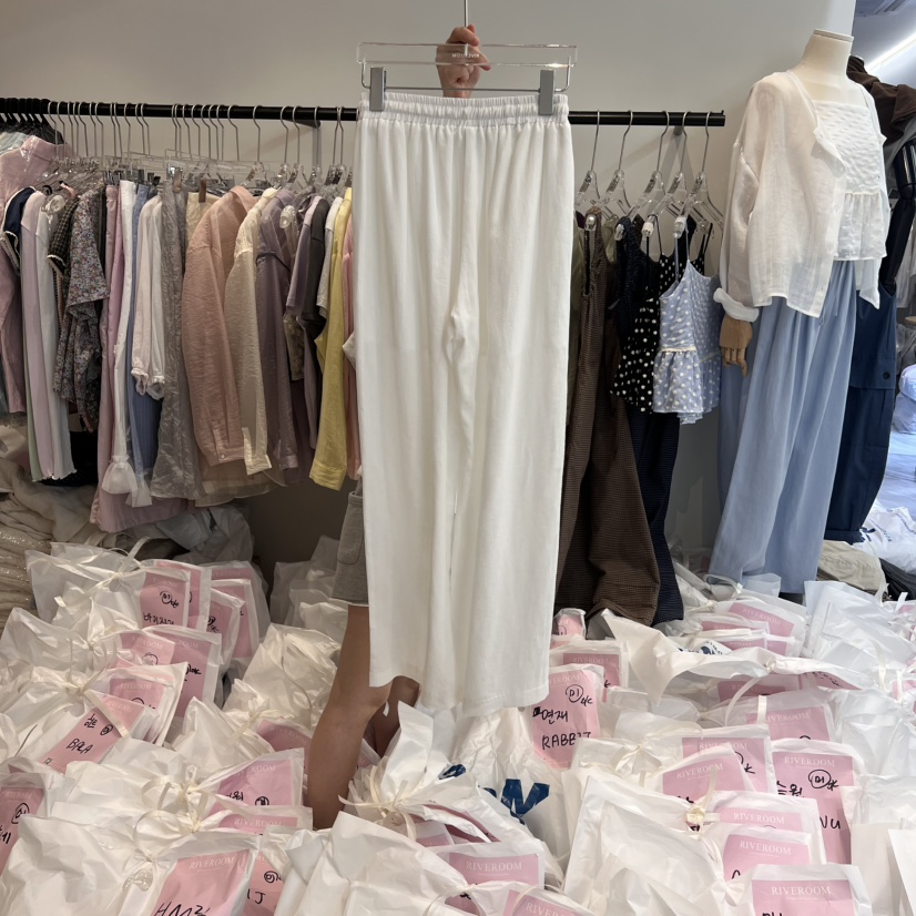 RIVEROOM韓國直郵㊣女裝新品人氣時尚25春夏熱賣休閑休閑褲RIVEROOM休閑褲