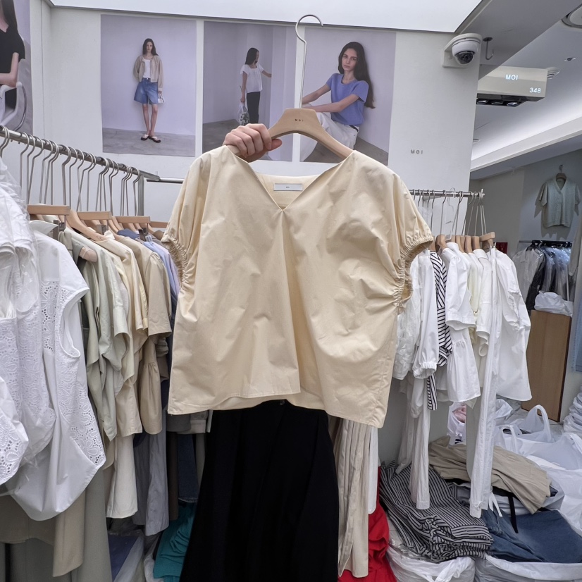 MOI-A直郵韓國代購㊣女裝新品熱賣推薦25春夏時尚襯衫蕾絲衫MOI-A襯衫/蕾絲衫圖色2