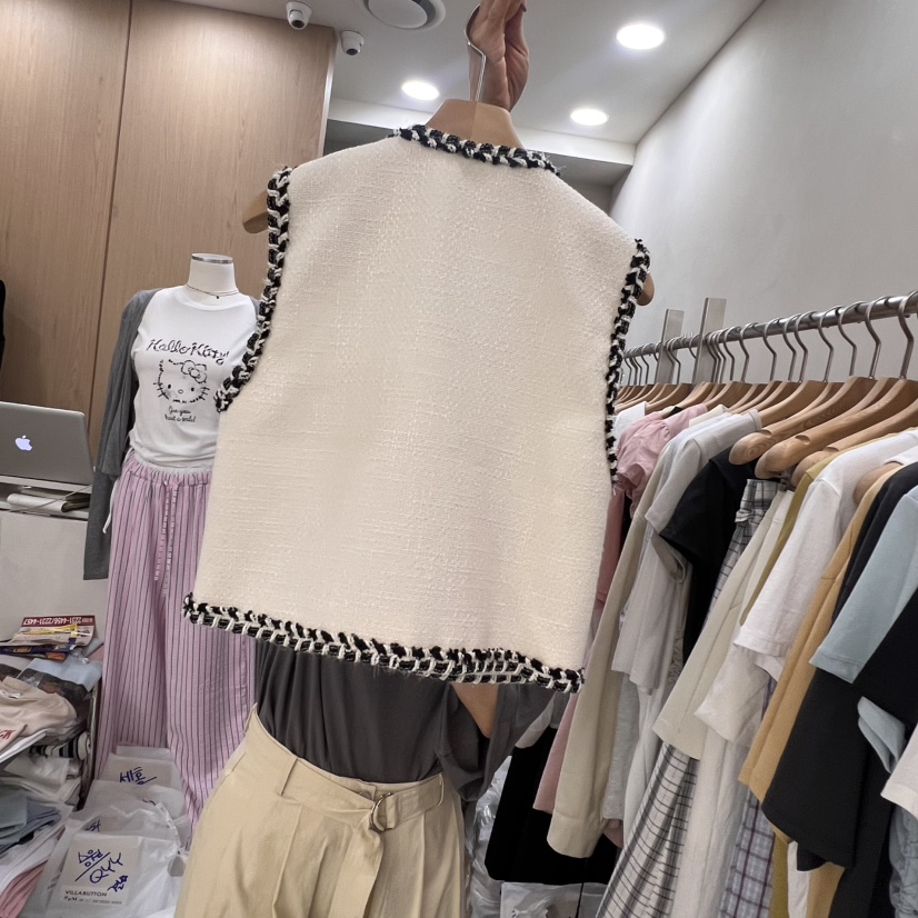 VILLABUTTON韓國直郵㊣東大門實拍女裝新品休閑人氣25春夏馬甲VILLABUTTON馬甲