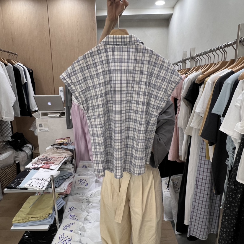 VILLABUTTON韓國直郵㊣東大門實拍女裝新品熱賣25春夏襯衫蕾絲衫VILLABUTTON襯衫/蕾絲衫