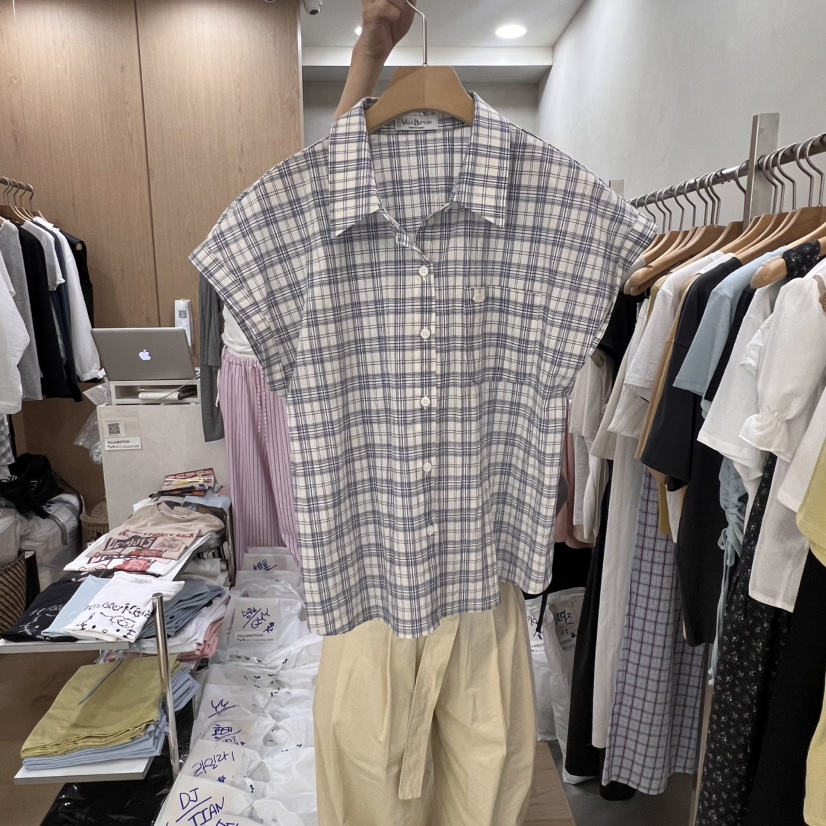 VILLABUTTON韓國直郵㊣東大門實拍女裝新品熱賣25春夏襯衫蕾絲衫VILLABUTTON襯衫/蕾絲衫