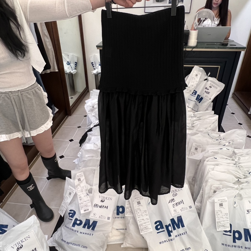 VIRKIN韓國㊣直郵東大門代購女裝新品25春夏推薦半身裙中短裙VIRKIN半身裙/中短裙圖色2