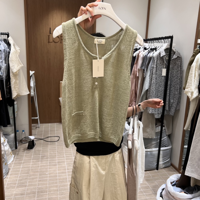 LOFN韓國直郵㊣女裝新品25春夏熱賣休閑推薦人氣時尚吊帶背心LOFN吊帶/背心圖色4