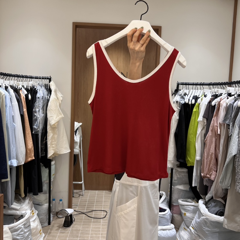 LOFN直郵韓國代購㊣女裝新品25春夏推薦熱賣時尚吊帶背心絲綢LOFN吊帶/背心