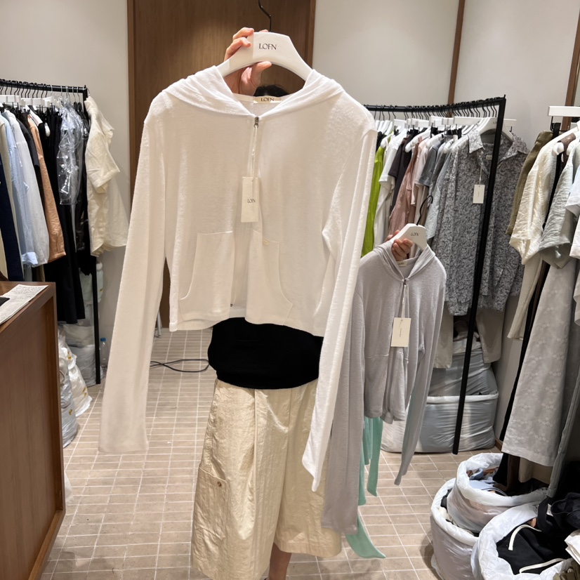 LOFN直郵韓國代購㊣女裝新品熱賣時尚休閑25春夏針織衫不含內搭LOFN針織衫圖色2