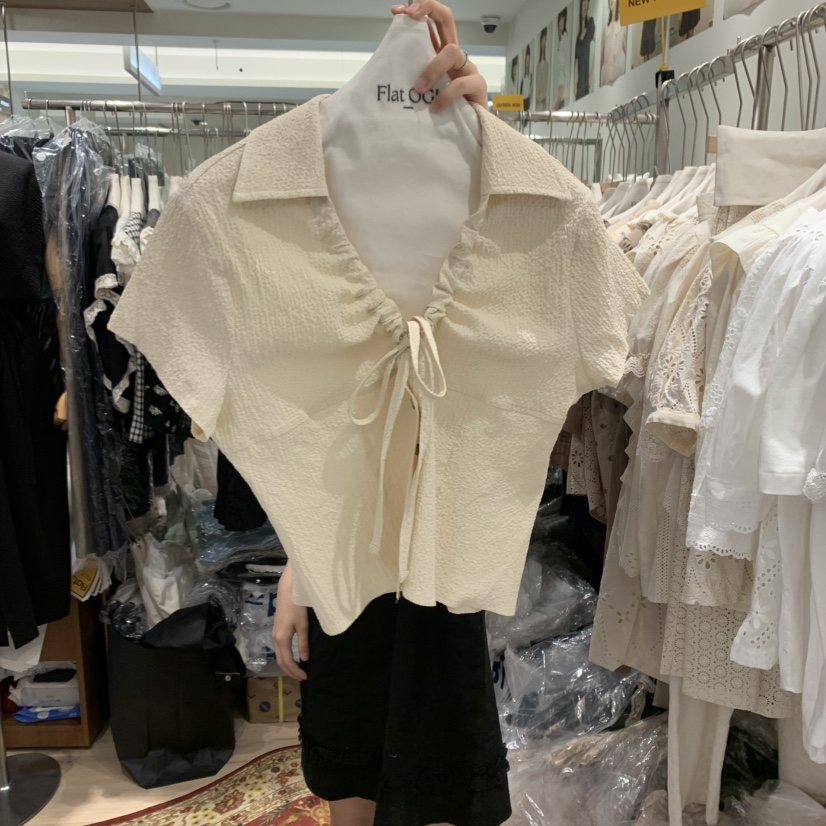 OGI韓國㊣直郵東大門代購女裝新品25春夏人氣熱賣襯衫蕾絲衫FLat OGI襯衫/蕾絲衫圖色2