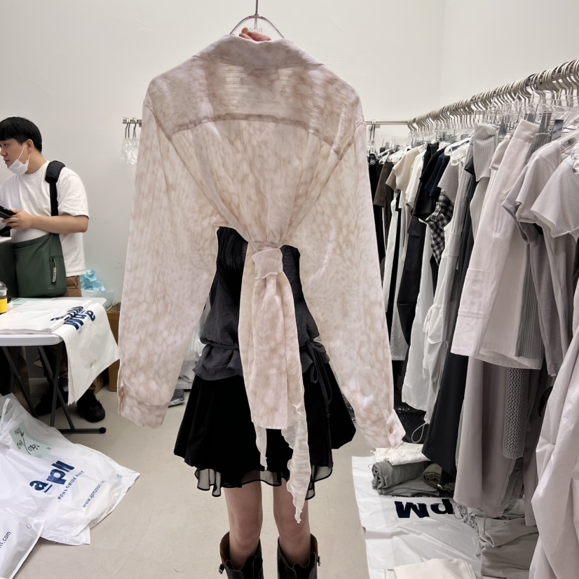 PADO直郵韓國代購㊣女裝新款時尚人氣熱賣休閑推薦襯衫蕾絲衫PADO襯衫/蕾絲衫