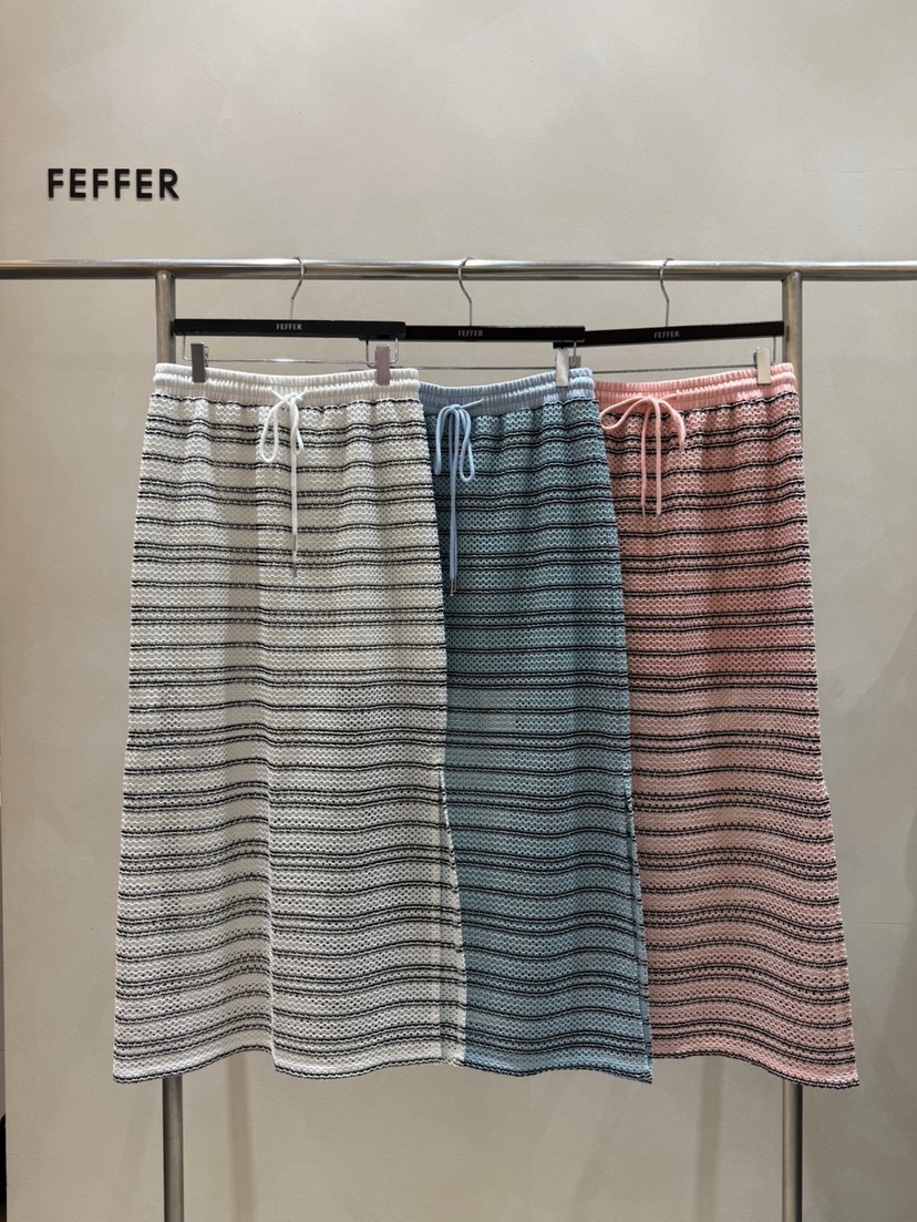 FEFFER直郵韓國代購㊣女裝新款25春夏人氣時尚休閑熱賣長裙FEFFER長裙