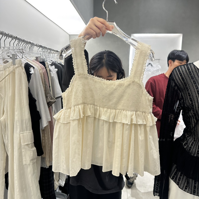 ANDE韓國直郵㊣女裝新款休閑熱賣時尚推薦25春夏人氣吊帶背心ANDE吊帶/背心