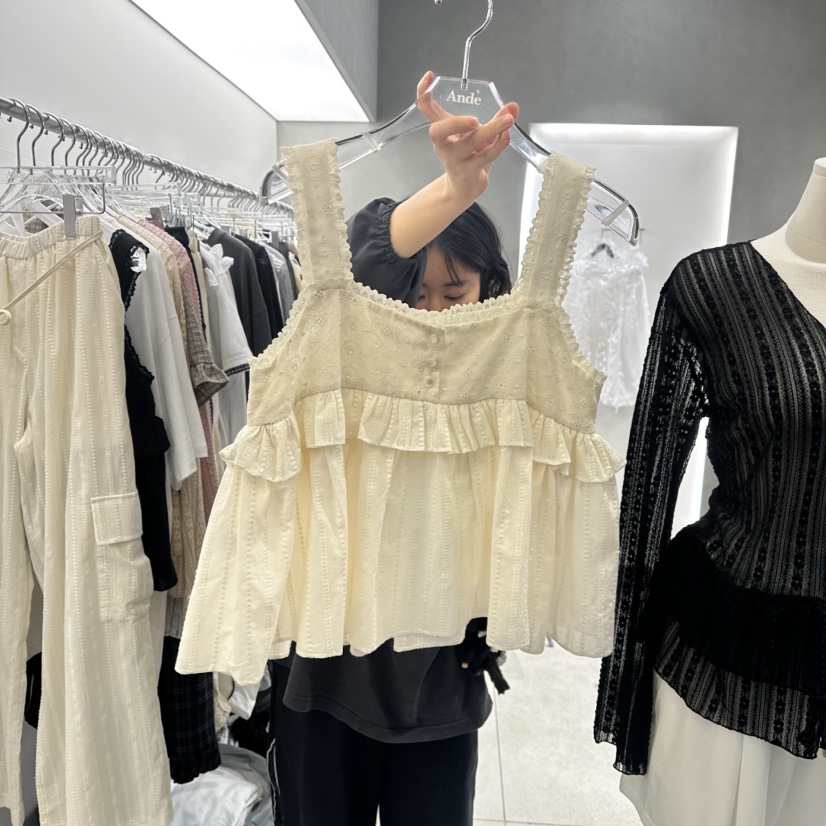 ANDE韓國直郵㊣女裝新款休閑熱賣時尚推薦25春夏人氣吊帶背心ANDE吊帶/背心圖色2