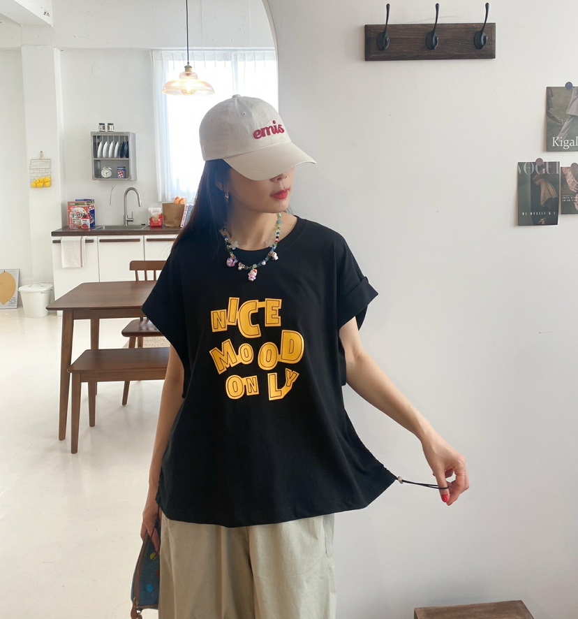 YESFREE直郵韓國代購㊣女裝新品推薦時尚休閑25春夏熱賣T恤YESFREET恤