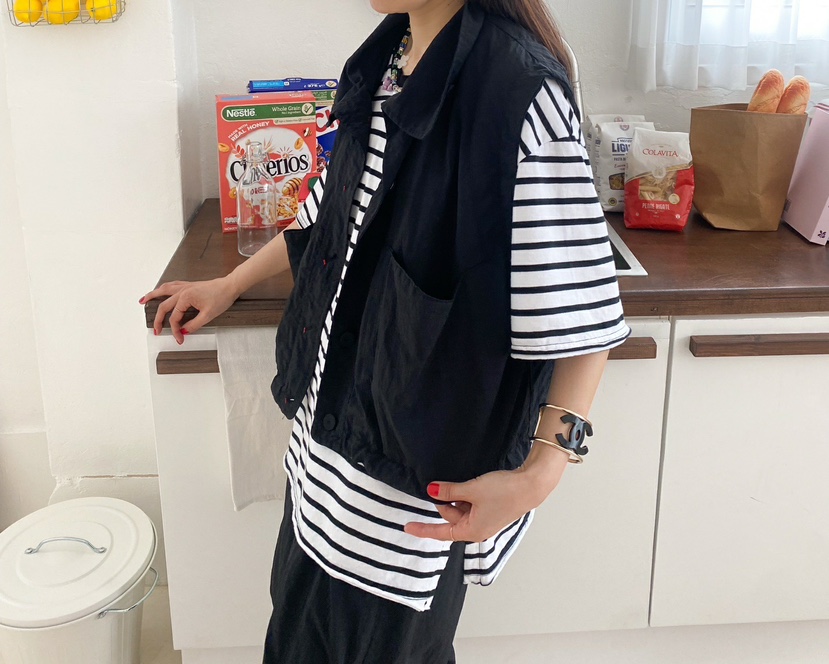 YESFREE韓國直郵㊣東大門實拍女裝新品時尚推薦休閑人氣馬甲YESFREE馬甲
