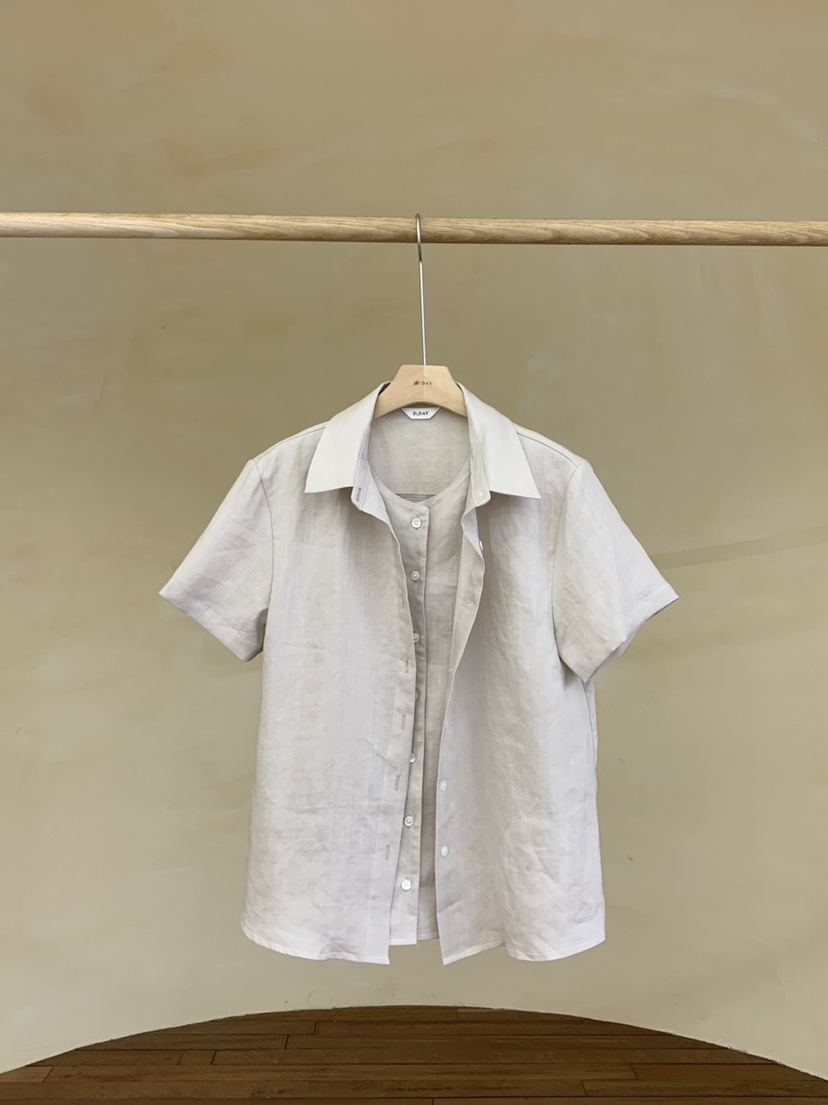 DDAY直郵韓國代購㊣女裝新品推薦熱賣休閑時尚襯衫蕾絲衫亞麻DDAY襯衫/蕾絲衫圖色3