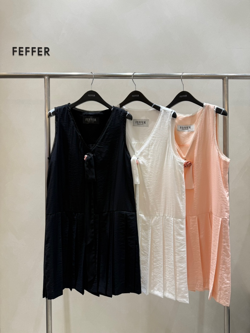 FEFFER韓國直郵㊣女裝新款熱賣休閑時尚25春夏推薦人氣連衣裙FEFFER連衣裙