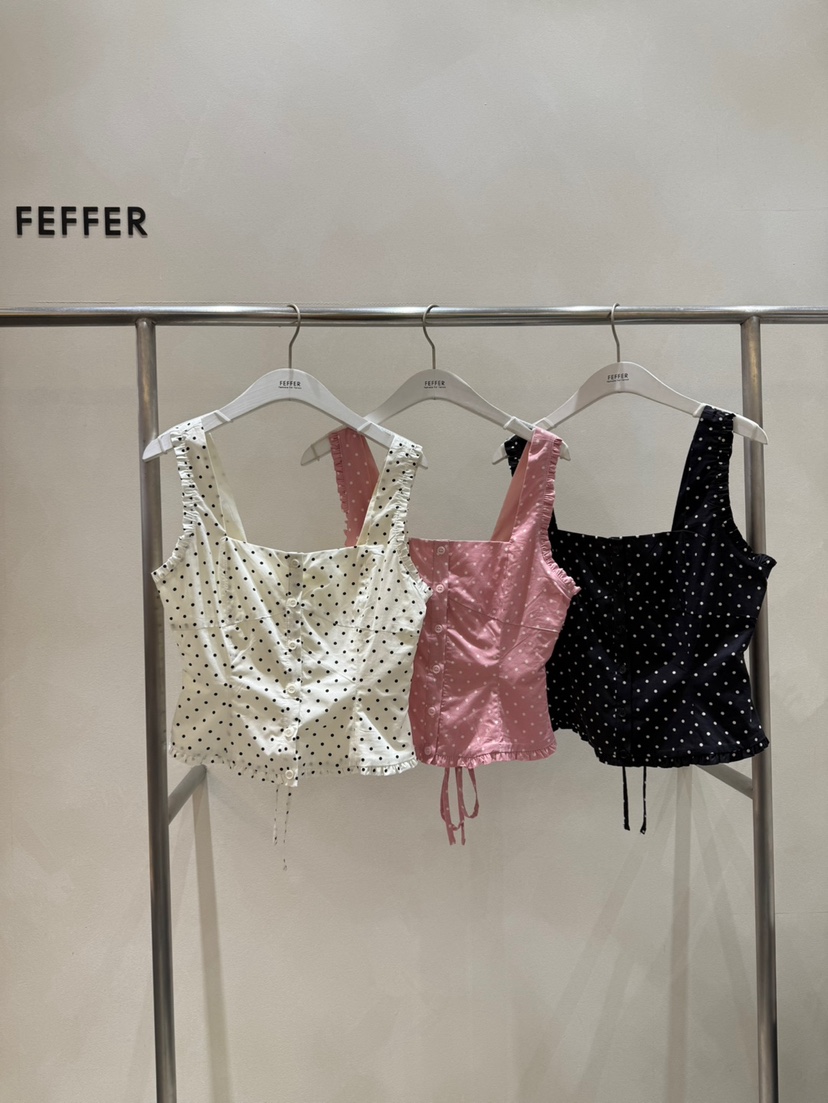 FEFFER韓國直郵㊣東大門實拍女裝新品25春夏熱賣休閑吊帶背心FEFFER吊帶/背心