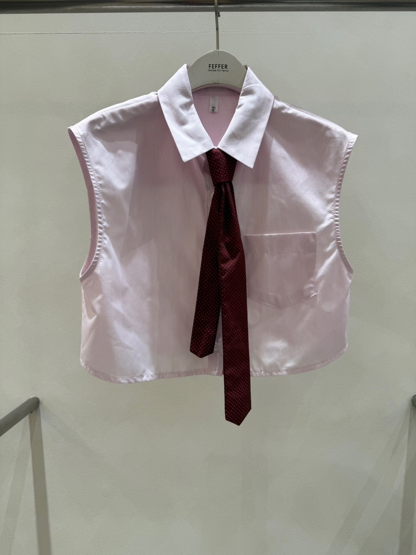 FEFFER韓國直郵㊣東大門實拍女裝新品熱賣襯衫蕾絲衫含領帶FEFFER襯衫/蕾絲衫圖色2
