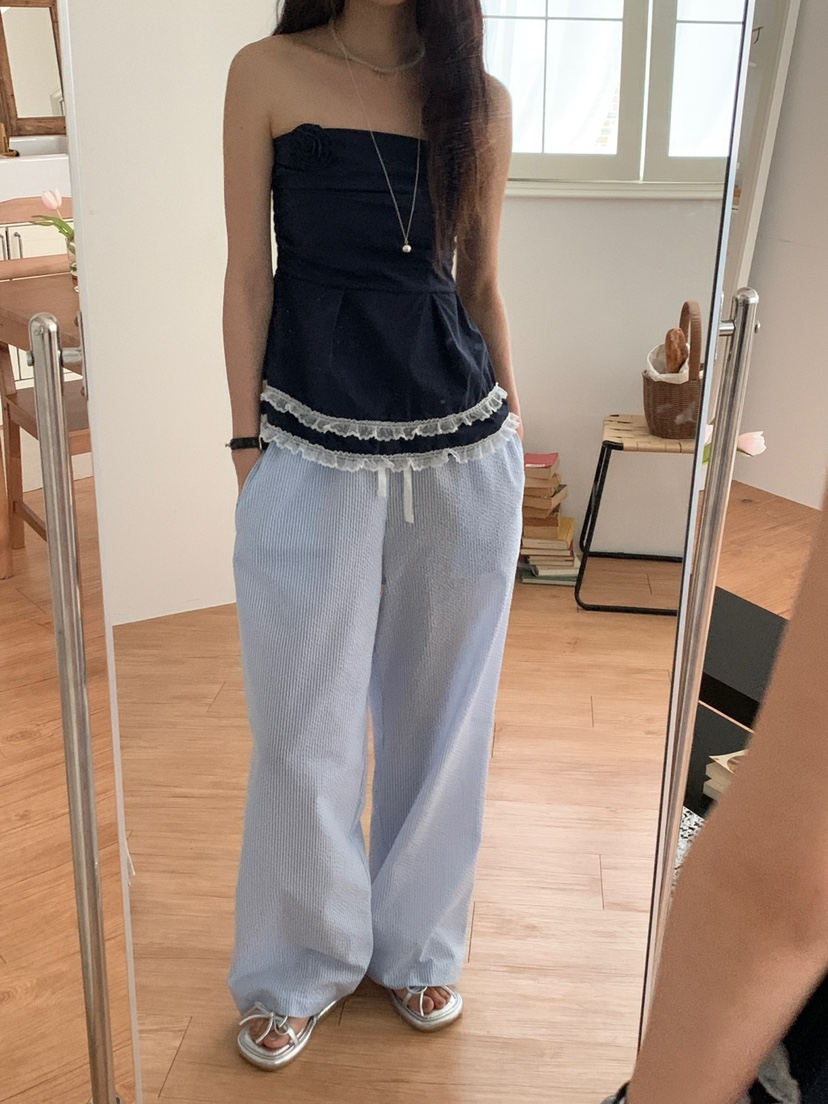 MORE THAN-P韓國㊣直郵東大門代購女裝新品25春夏熱賣休閑褲MORE THAN休閑褲