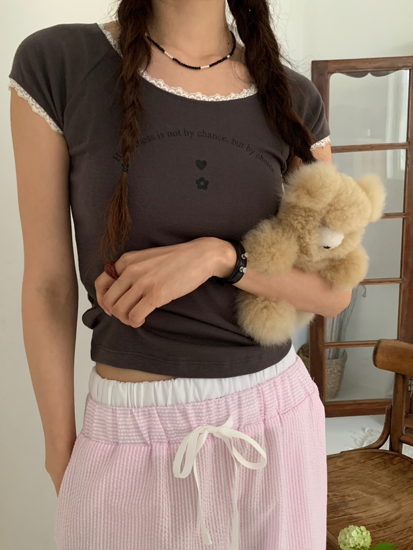 MORE THAN-P韓國㊣直郵東大門代購女裝新品25春夏時尚T恤MORE THANT恤