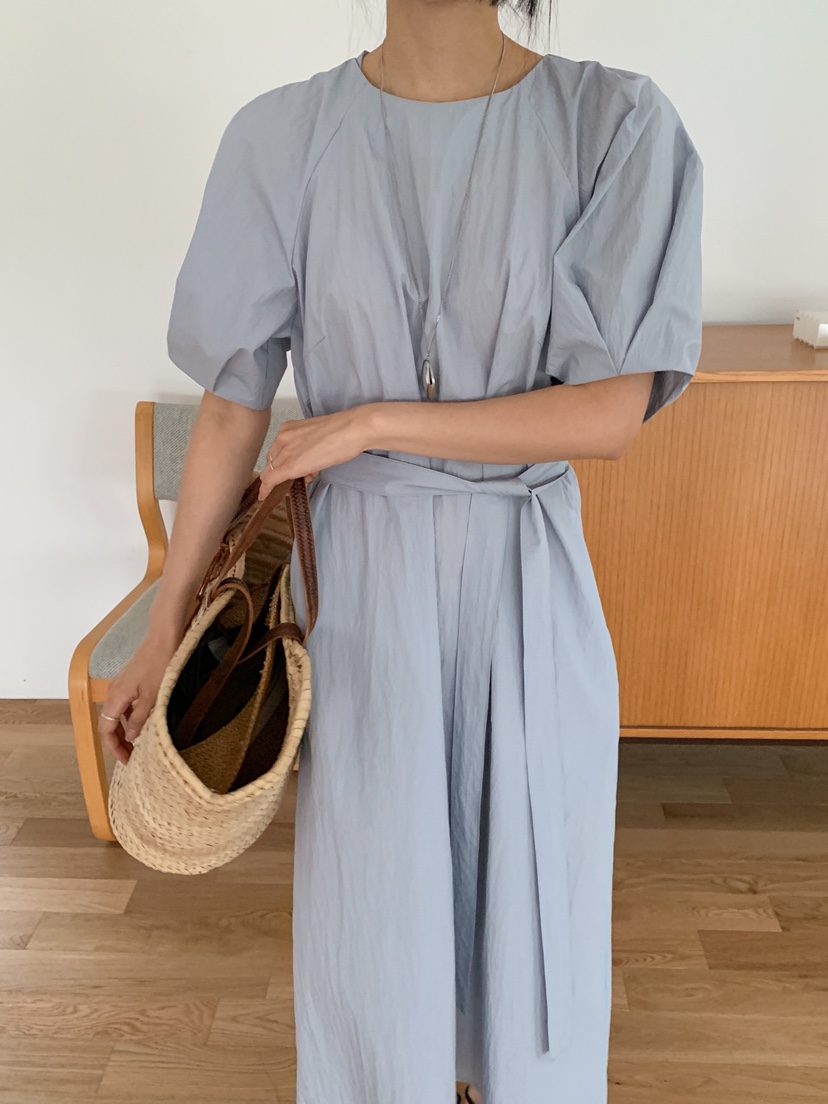 GOYOU東大門實拍女士新款人氣職業真品25春夏時尚連衣裙含腰帶de goyou連衣裙