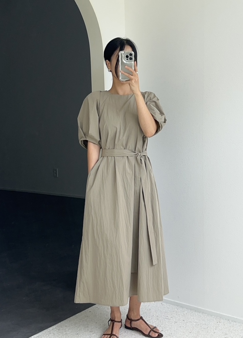 GOYOU東大門實拍女士新款人氣職業真品25春夏時尚連衣裙含腰帶de goyou連衣裙圖色3