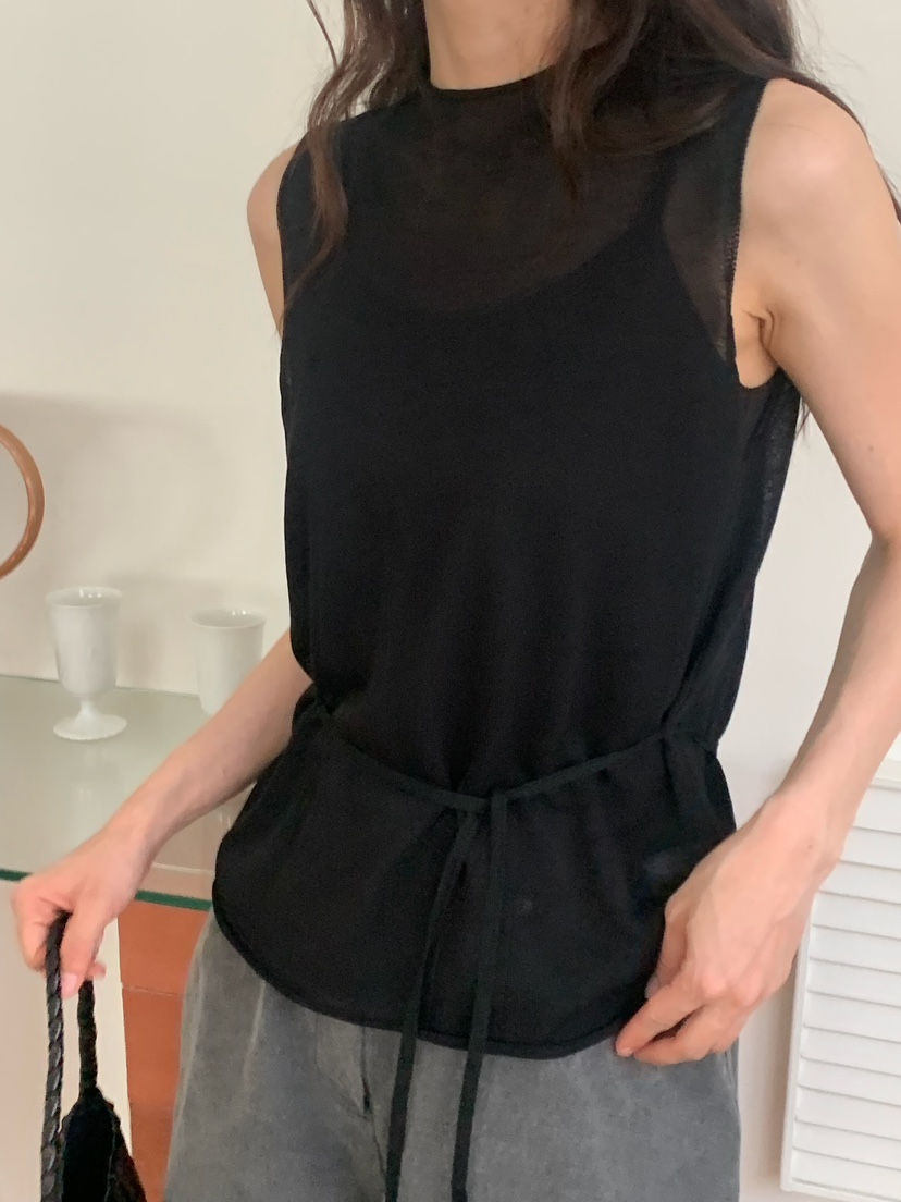 BLEECKER韓國代購女士新品推薦時尚熱賣吊帶背心含腰繩腰帶BLEECKER吊帶/背心