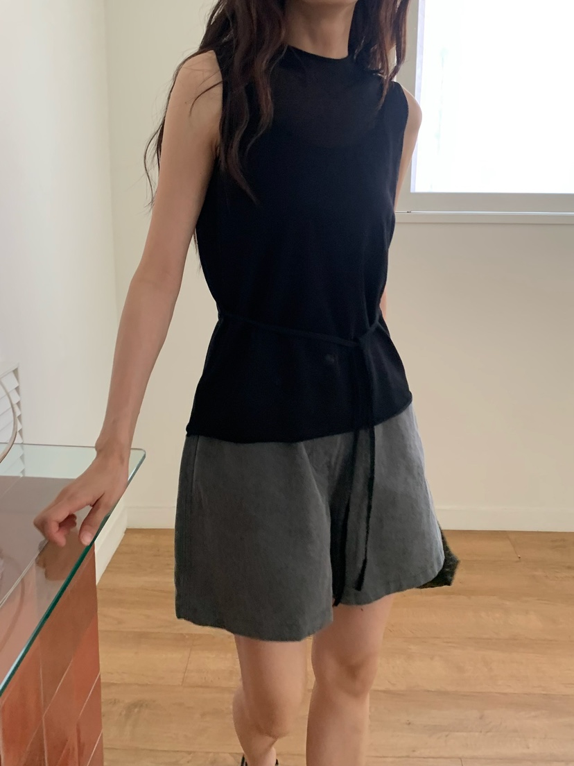 BLEECKER韓國代購女士新品推薦時尚熱賣吊帶背心含腰繩腰帶BLEECKER吊帶/背心