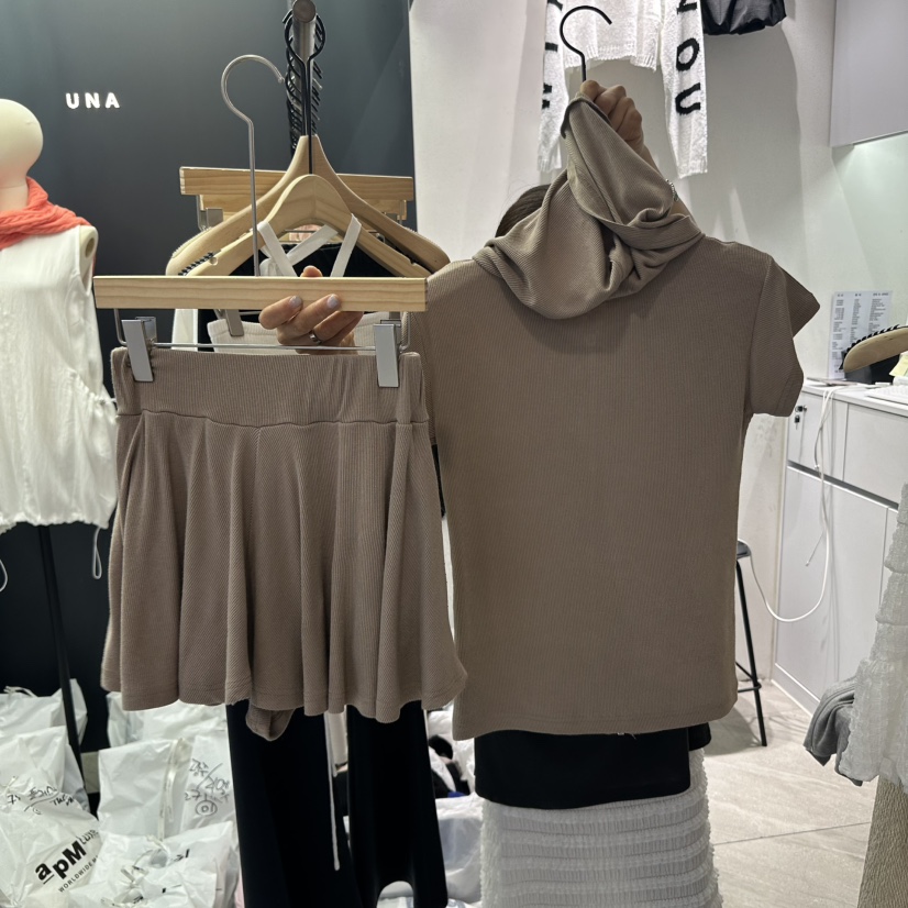UNA/THE MAY東大門代購女裝新品25春夏推薦職業套裝套裝兜帽THEMAY/UNA套裝