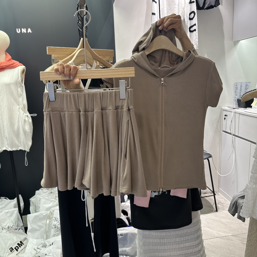 UNA/THE MAY東大門代購女裝新品25春夏推薦職業套裝套裝兜帽THEMAY/UNA套裝