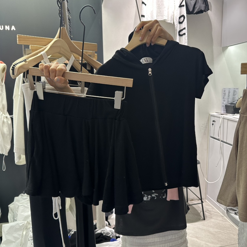 UNA/THE MAY東大門代購女裝新品25春夏推薦職業套裝套裝兜帽THEMAY/UNA套裝圖色3