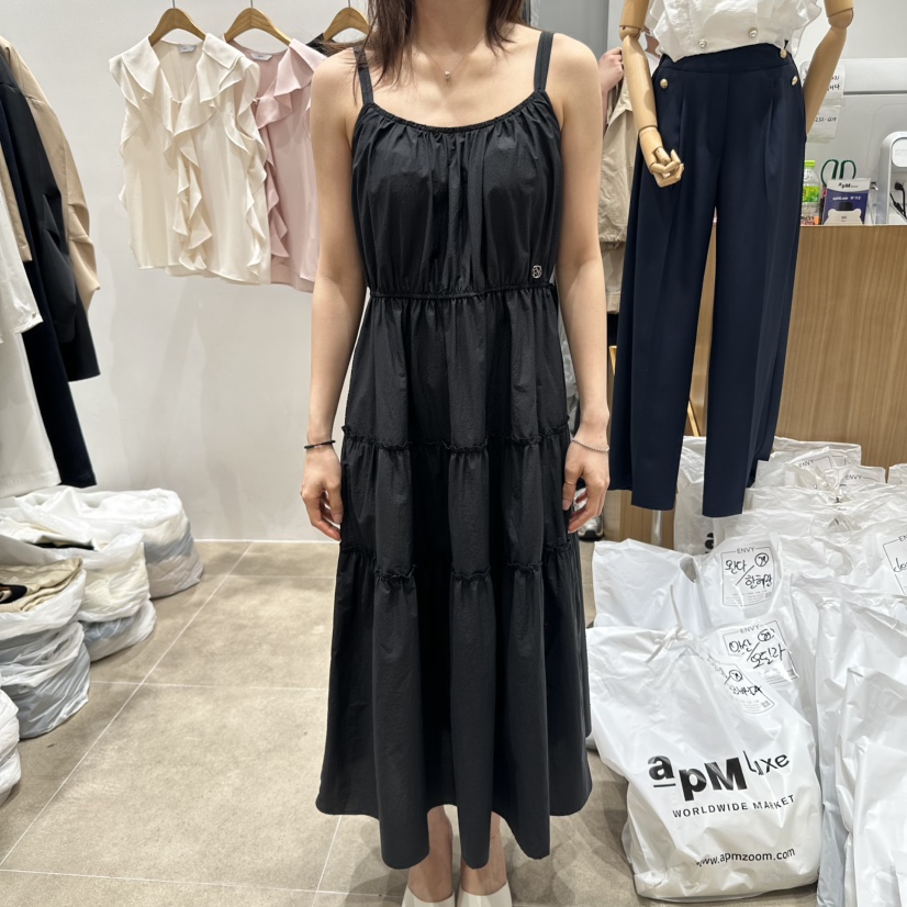 ENVY韓國直郵㊣東大門實拍女裝新款熱賣人氣時尚連衣裙褶皺ENVY連衣裙圖色2