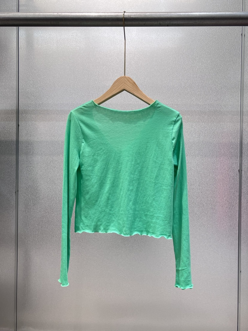 VARY COON直郵韓國代購㊣女裝新品25春夏針織衫荷葉邊開衫GVR-VARY COON針織衫
