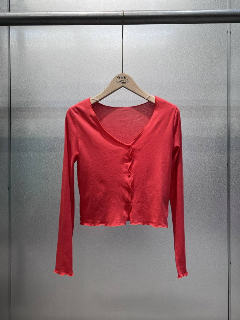VARY COON直郵韓國代購㊣女裝新品25春夏針織衫荷葉邊開衫GVR-VARY COON針織衫圖色3