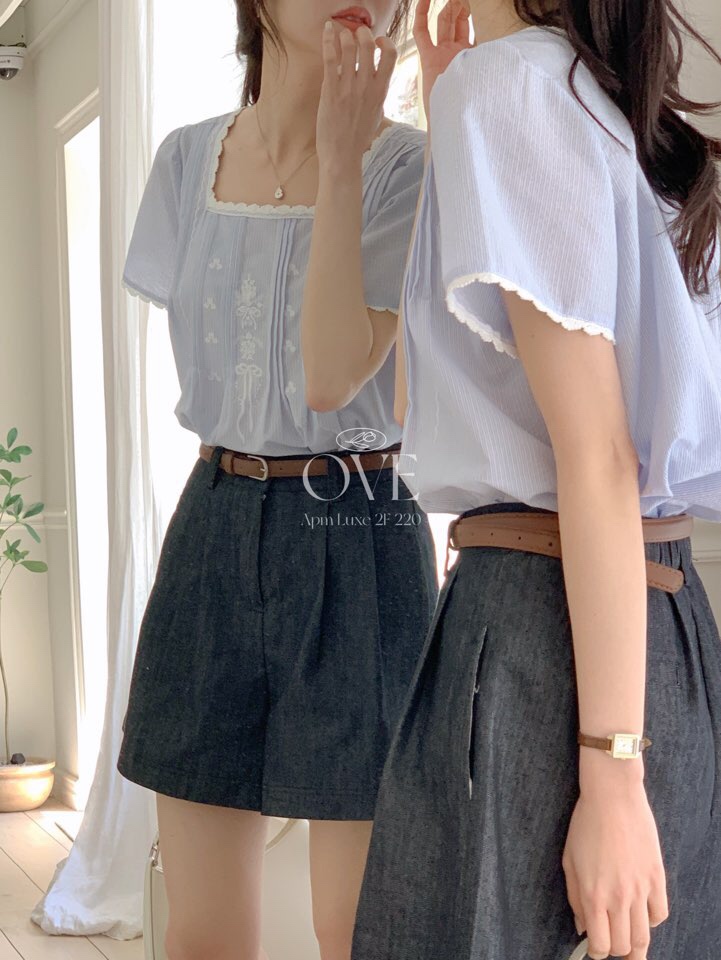 OVE韓國㊣直郵東大門代購女裝新品人氣時尚熱賣25春夏短褲含腰帶OVE短褲