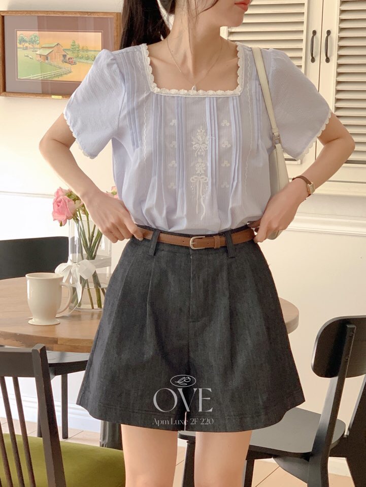 OVE韓國㊣直郵東大門代購女裝新品人氣時尚熱賣25春夏短褲含腰帶OVE短褲