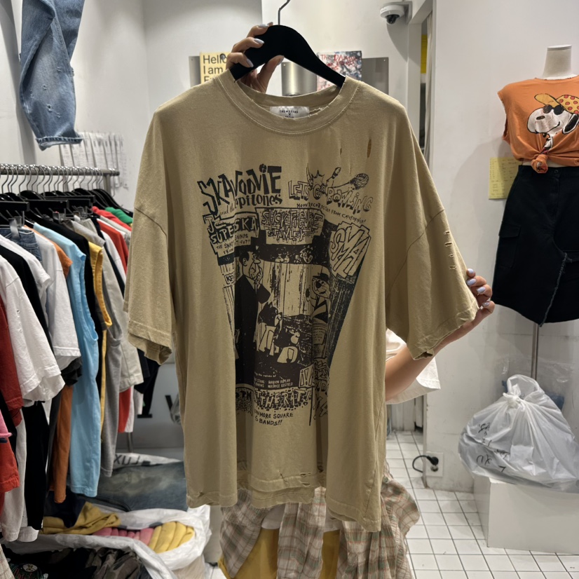 THE WEEKND韓國直郵㊣女裝新品熱賣人氣25春夏休閑時尚T恤THE WEEKNDT恤圖色2