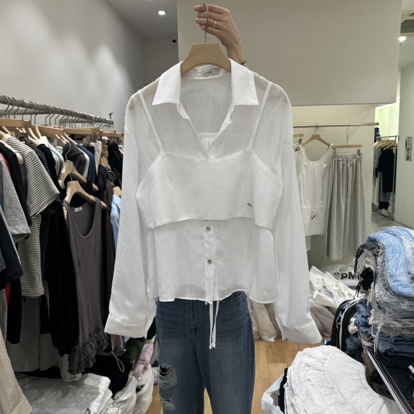 VIBELLE韓國直郵㊣女裝新品熱賣人氣時尚休閑25春夏套裝兩件套VIBELLE套裝
