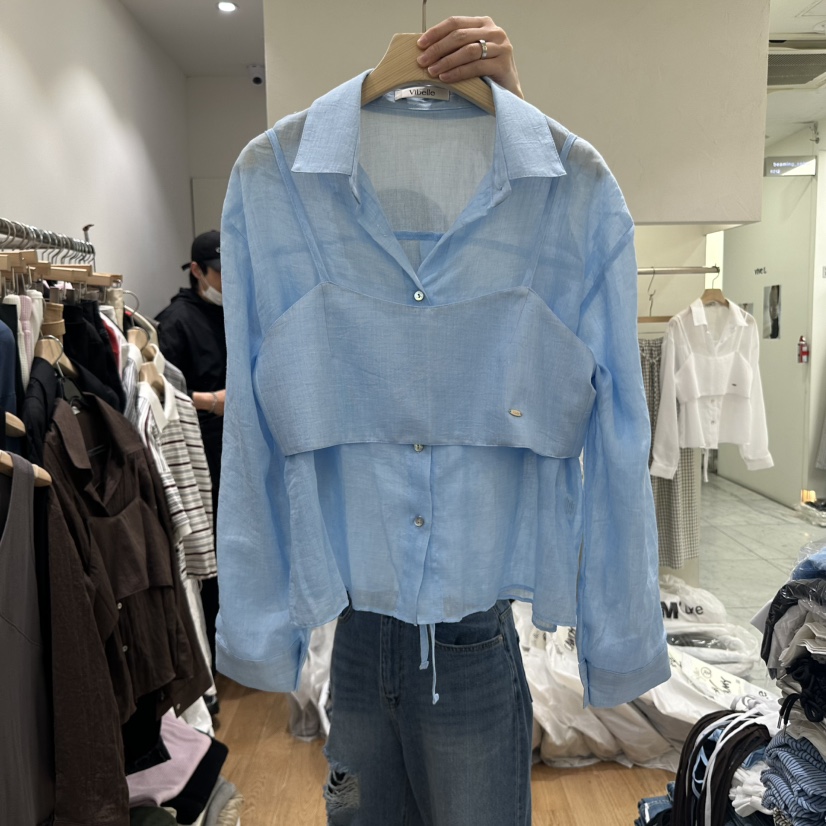 VIBELLE韓國直郵㊣女裝新品熱賣人氣時尚休閑25春夏套裝兩件套VIBELLE套裝圖色2
