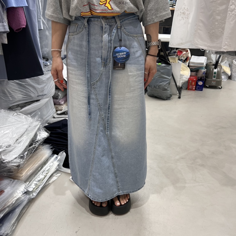 SOLD OUT韓國直郵㊣東大門實拍女裝新款時尚半身裙中短裙含腰繩SOLD OUT半身裙/中短裙圖色2