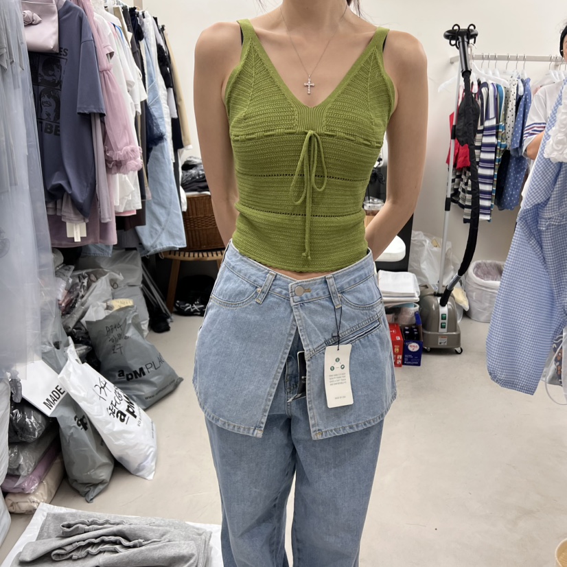 SOLD OUT韓國㊣直郵東大門代購女裝新款熱賣25春夏吊帶背心SOLD OUT吊帶/背心圖色2