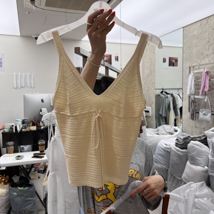 SOLD OUT韓國㊣直郵東大門代購女裝新款熱賣25春夏吊帶背心SOLD OUT吊帶/背心圖色3