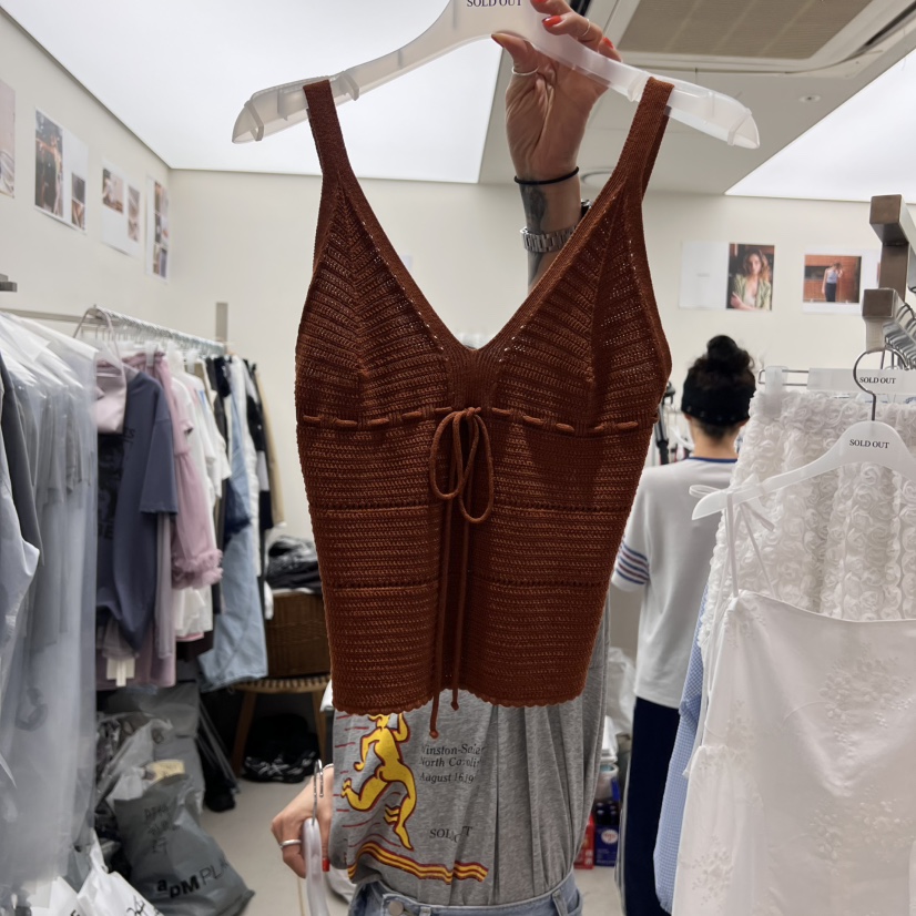 SOLD OUT韓國㊣直郵東大門代購女裝新款熱賣25春夏吊帶背心SOLD OUT吊帶/背心圖色4