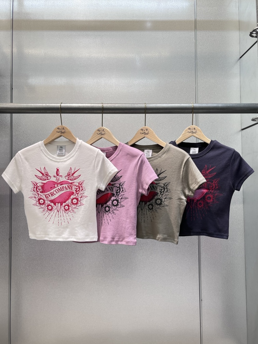 GVR COMPANY韓國直郵㊣東大門實拍女裝新品時尚休閑熱賣T恤GVR-COMPANYT恤