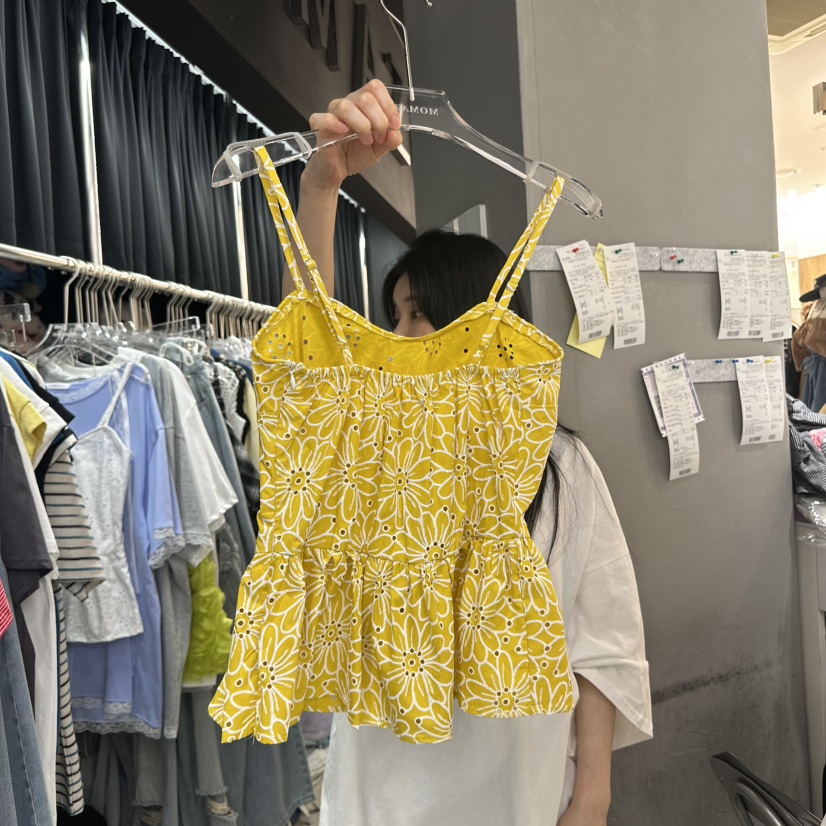 MOMAZU韓國直郵㊣女裝新品人氣25春夏熱賣推薦吊帶背心刺繡MOMAZU吊帶/背心