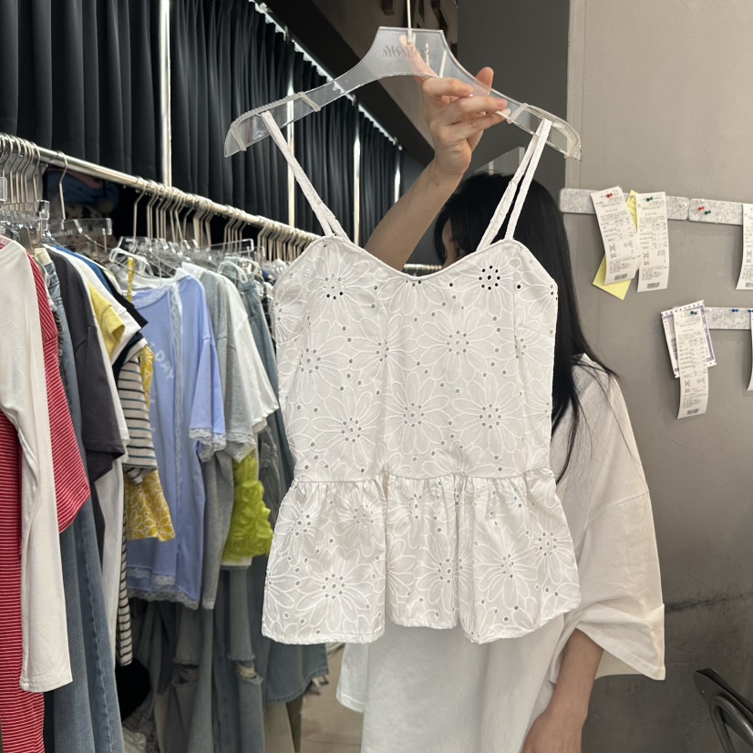 MOMAZU韓國直郵㊣女裝新品人氣25春夏熱賣推薦吊帶背心刺繡MOMAZU吊帶/背心