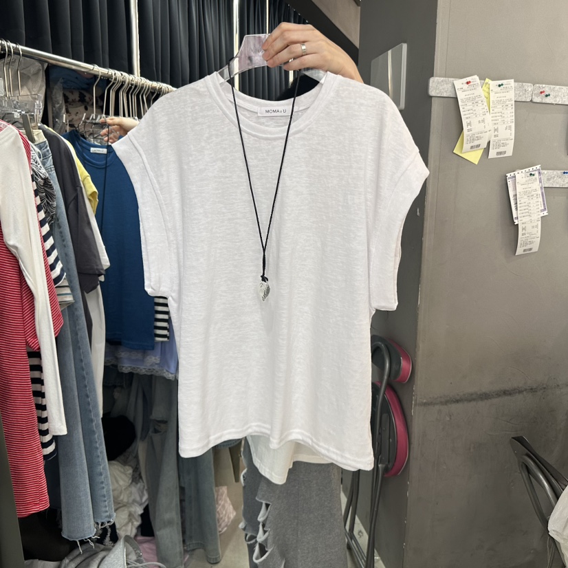 MOMAZU直郵韓國代購㊣女裝新品人氣休閑時尚熱賣推薦25春夏T恤MOMAZUT恤圖色2