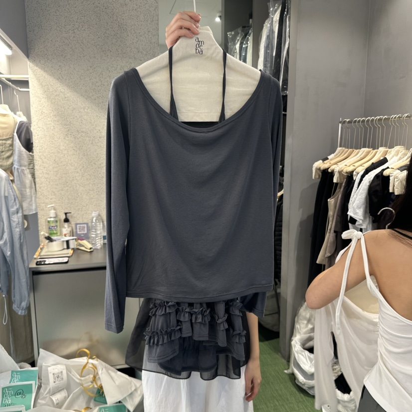 AMOEBA直郵韓國代購㊣女裝新品人氣25春夏熱賣推薦休閑套裝AMOEBA套裝圖色3